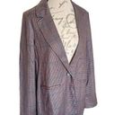 Sanctuary  Daily Oxford Blazer Jacket Medium Single Button Plaid Preppy Workday Photo 3