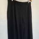 Lafayette 148 New York Virgin Wool Black Wide Leg Cuffed Trousers Size 12 Photo 1