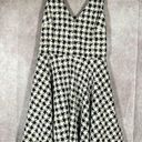 City Triangles  White & Black V-Neck Blotchy Gingham Dress | Size 11 JRS Photo 0