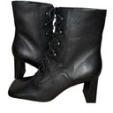 New BY FAR Leather Claude Lace Up Square Toe Boots Size US 9 /‎ EU 39 Photo 2