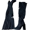 Jeffrey Campbell  Boots LF JC Perouze Over the Knee Black Denim Women's Size 7 Photo 2