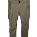 prAna  Halle Straight Pant Hiking Mid Rise Roll Up Leg Pants Tan Women Sz 8 Photo 0