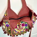 Ban Jara Vintage  Bag Embroidered Beaded Handmade Tote Bag Large Photo 3