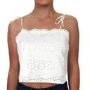 AQUA  from Bloomingdales white eyelet top Photo 0