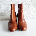 Frye  Stella Whiskey Brown Cognac Leather Zip Short Ankle Boots Photo 7