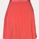 J.Crew  Pleated A-Line Chiffon Mini Skirt Grosgrain Ribbon Trim Orange 2 Photo 2