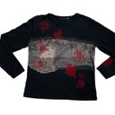 Y2k black and red gothic vampy long sleeve Size L Photo 11