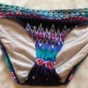 La Blanca | Black & Blue & Pink Aztec Patterned Bikini Bottoms Size 12 Photo 1