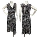 Tracy Reese  Anthropologie animal print midi dress sleeveless asymmetrical hem M Photo 1