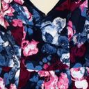 Trixxi Navy Blue Pink Floral Swing Mini Dress Photo 3