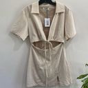 Showpo  Marsha cut Out Short Sleeve Dress in Natural Tan Size 6 Photo 2