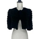 BCBGMAXAZRIA  100% Rabbit Fur Sophiana Jacket in Black Photo 1