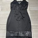 Lovers + Friends X Revolve “Lacey” Black Lace Silk Midi Slip Dress- Size Small Photo 3