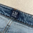 Gap  Girlfriend Raw Frayed Hem Denim Jean Cropped Dark Indigo Women’s Size 26 Photo 3