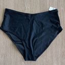 Aerie  High Waisted Bikini Bottoms in Black Size Large NWT Photo 3