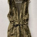 Jolt  Faux fur belted vest brown size XL winter vest Photo 3