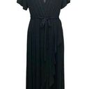 Isabel Maternity NEW  Ruffle Midi Dress in Black Size Small Photo 0