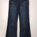 Bebe  ladies darkwash wide leg flare denim jeans size 27 Photo 0