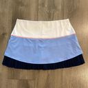 Lucky in Love  13” Tier Pleated Blue And White Tennis Skirt Size Large Photo 1