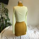 Nordstrom bp lettuce trim long sleeve eyelet crop top Photo 2