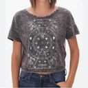 Daytrip  Buckle Celestial Crop tshirt Burnout Grey Size Small Photo 0