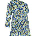 Boohoo  Plus‎ One Shoulder Mini Dress 18 Women's Smocked Floral Mod Retro 70's Photo 0