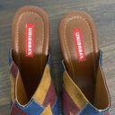 Unionbay Retro Boho Y2K Brown Burgundy Blue Yellow Patchwork Platform Mules 7.5 Photo 5