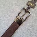 Coach New  Signature Leather Harness Buckle  Reversible Belt Cut To Size 38mm Photo 0