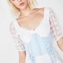 For Love & Lemons NWT  Bourbon Blue Waist Corset Photo 2