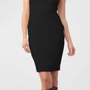 Trina Turk  Petit Rouge Black Sheath Dress Size 10 Career Professional Minimalist Photo 0