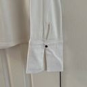 Massimo Dutti White V-neck Blouse Long Sleeves Photo 2