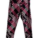 Tommy Hilfiger  Performance Leggings Womens M Pink Plaid Stretch Active Crop Photo 0