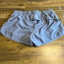 Lorna Jane  Gray Blue Running Shorts Lined Zipper Pockets Large Photo 1