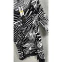 cupio NWT  Womens Dress Medium Black White Stretch Long Sleeve A-Line Geometric Photo 1