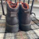 American Eagle NOS Vintage 90s  Brown Leather Boots Lug Sole 9 Photo 4