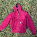 Carhartt Vintage 90s  RARE Medium Maroon Ruby Coat Jacket JQ281 Photo 0