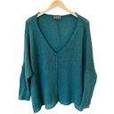 Wooden Ships  Green Sweater Pullover Wool Mohair V-Neck Lagenlook Jumper Medium Photo 6