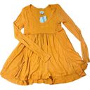 True Craft NWT  Babydoll Orange Top Long Sleeve Round Neck Size Small S Photo 0