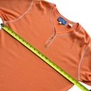 Natural Reflections  Orange Henley Top Photo 4