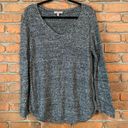 Banana Republic  Gray Marled Knit Sweater with Side Zippers Long Sleeve Size L Photo 0