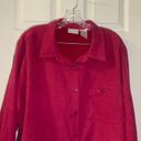 White Stag  Pink Faux Suede Long Sleeve Button Up Blouse 18/20W Photo 3