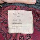 Free People Burgundy Bomber Jacket Size 6 Photo 5