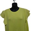 DKNY   LIME Green Ruffle Sleeve Blouse Sz  Medium Photo 1