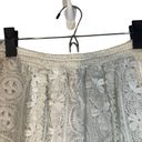 ASTR  White Lace Embroidered Floral Scalloped Trim Shorts Women Sz S Photo 5