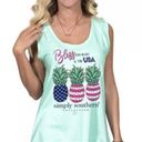 Simply Southern  Bless Your Heart USA Pineapple High/Low Tank Top Photo 0