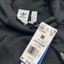 Adidas Originals Sz M Short Hoodie Crop Sweatshirt Women’s HC2016 Black $65 Photo 2