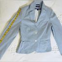 Tommy Hilfiger Vintage 90s  Pinstripe Linen Blazer - Blue/White - 4 Photo 11