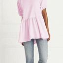 Hill House  Blouse Size Small Pink NWT Francesca Top Ballerina Cotton Peplum Photo 0