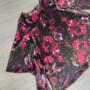 Dennis Basso Dennis By  Womens Size XL Silky Dress Black Pink Floral Photo 7