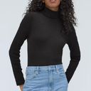 Everlane NWT  The Pima Micro-Rib Turtleneck in Black Photo 0